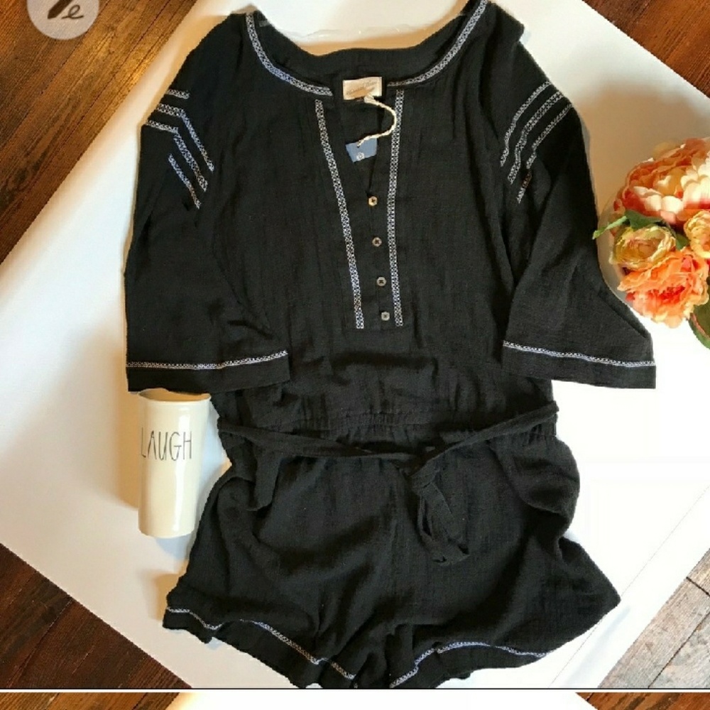 NWT Black womens Shorts Romper